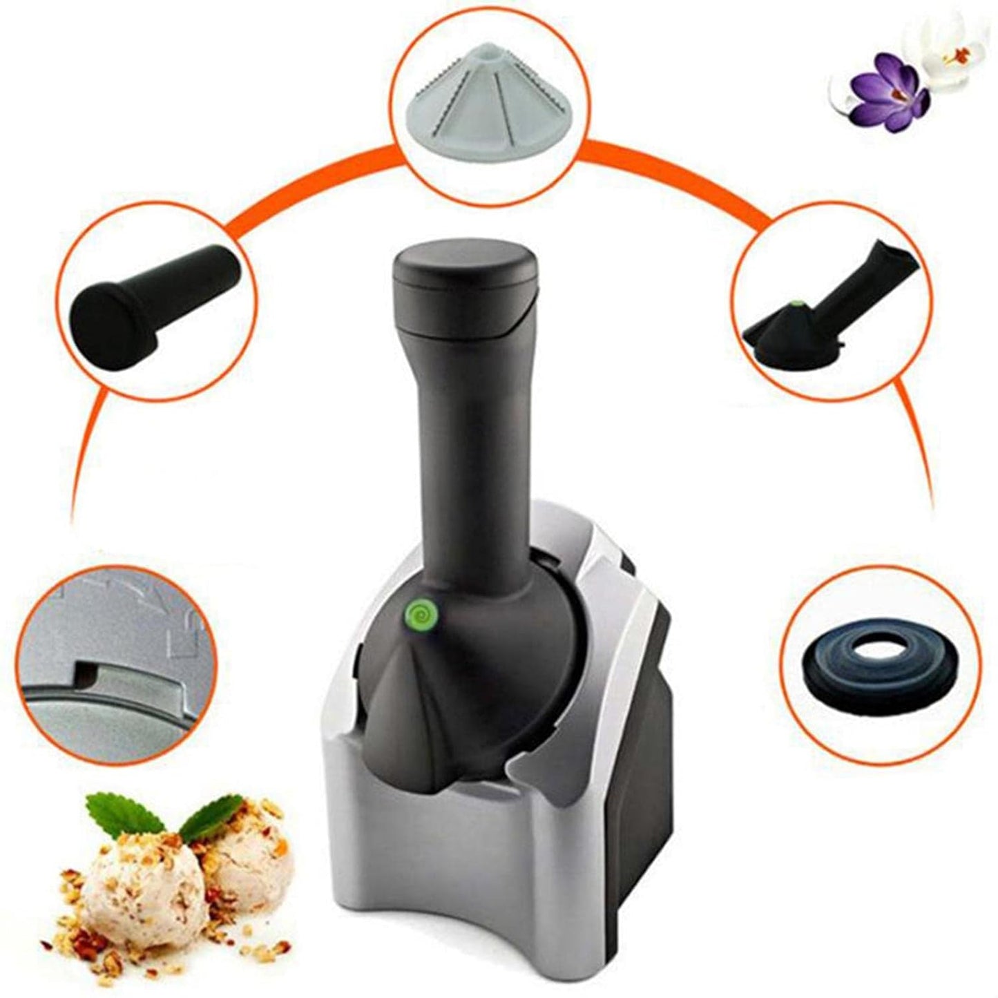 MILAAN Fruit Frozen Dessert Maker Machine Vegan Ice Cream Yogurt Soft Serve